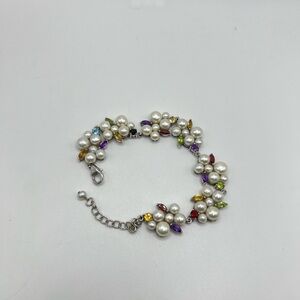 ✨ Ross-Simons Pearl & Gemstone 925 Tennis Bracelet